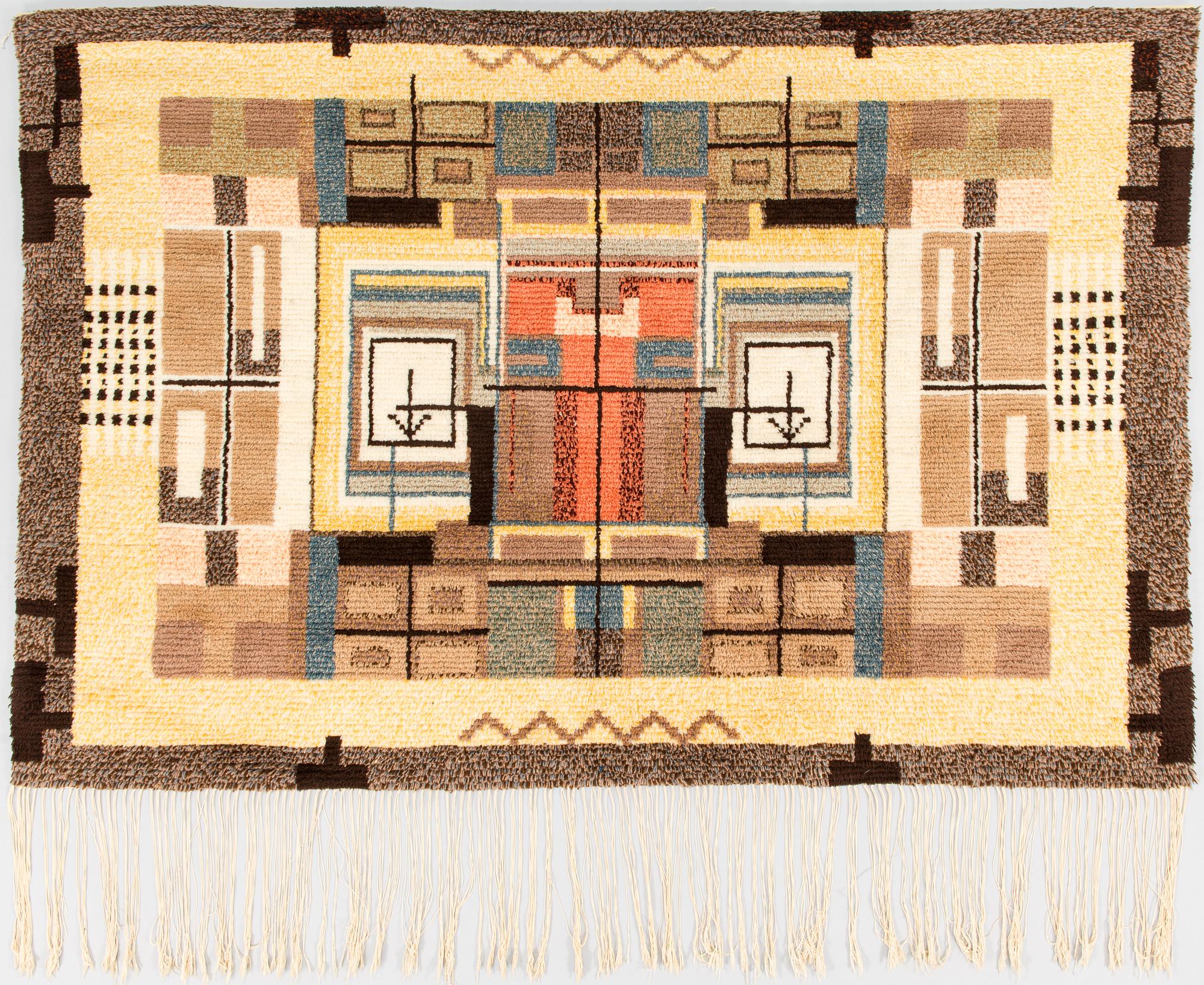 Laila Karttunen, a Finnish long pile rug. Ca 160x110 cm.