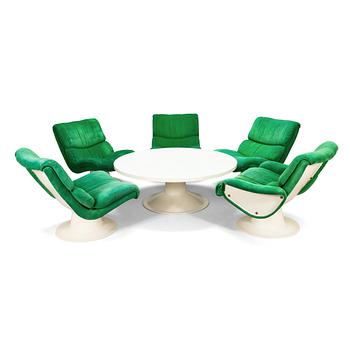 Yrjö Kukkapuro, a 6 pcs 1970's 'Saturnus seating group for Haimi.