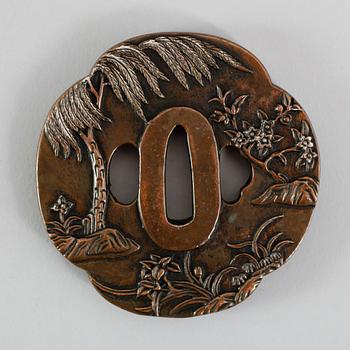 TSUBA, brons, Japan, 1800-tal.