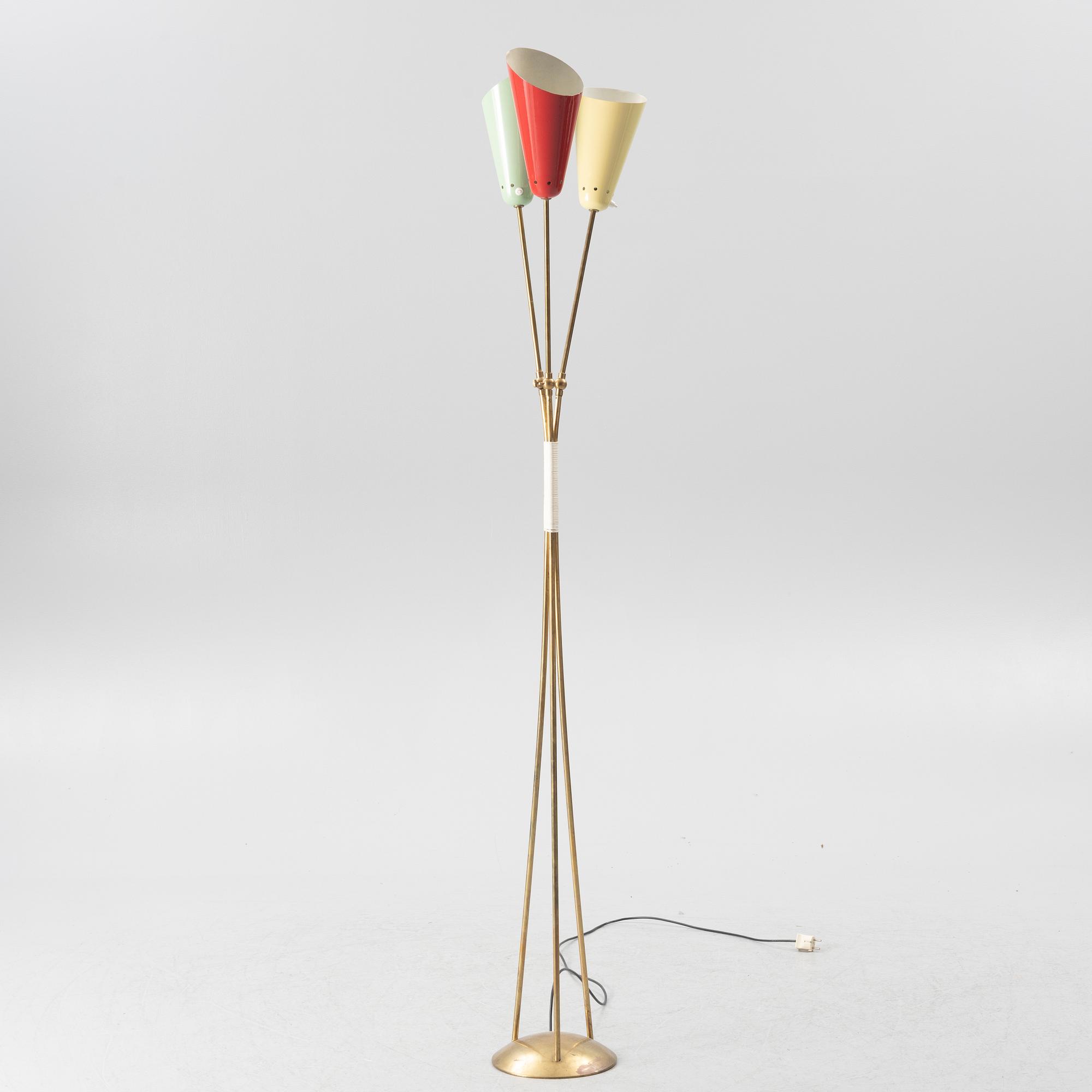 Floor lamp, Italy, circa mid-20th century.