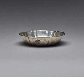 SKÅL, silver, kontrollmästare Christian F Heise, Köpenhamn, Danmark. Bär årtal 1927.  Vikt ca 236 g.