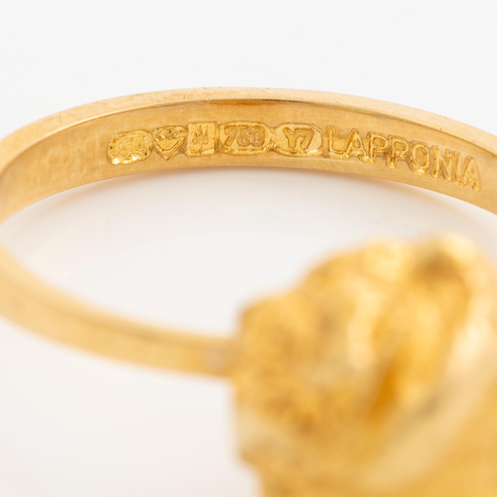 Björn Weckström, ring, 18K gold, Finland 1976. By Lapponia.