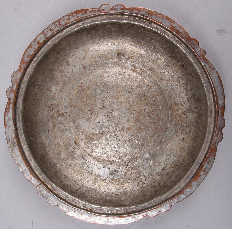 PARTI ORIENTALISKT, 5 delar, koppar, mässing, bla från Teheran, Persien, 1930-tal.