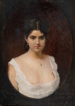 Albert Edelfelt, "Modellstudie för Drottning Blanka".