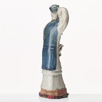 A blanc de chine figurine, Qing dynasty, 18th Century.