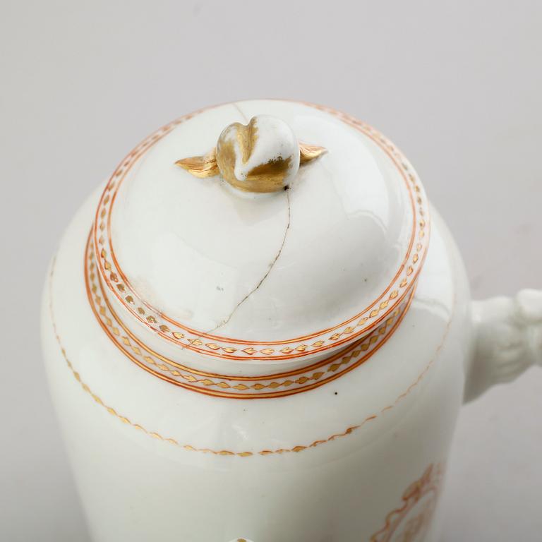 KAFFEKANNA, porslin, Kina, Qianlong 1736-1795.