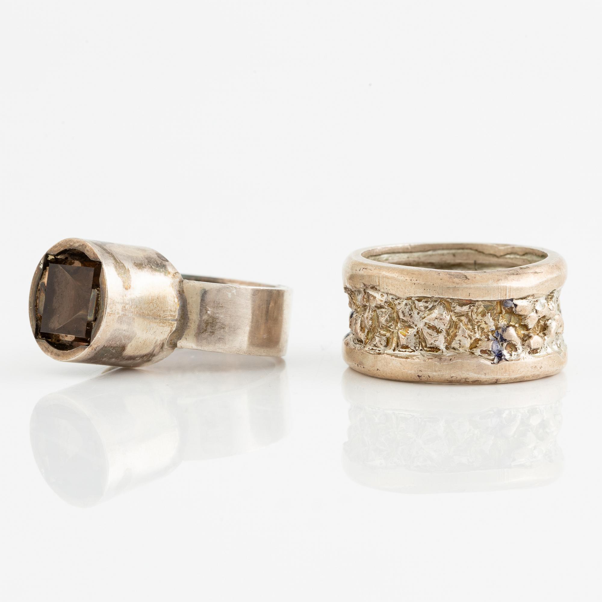 Lars Arby, six rings, silver. Gothenburg, among others, 1966 and 1976.