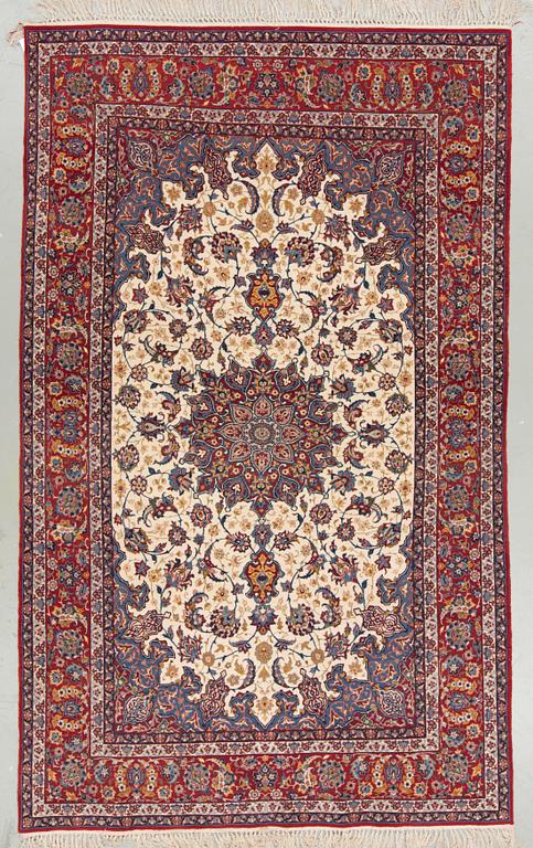 A Old Esfahan rug, ca 240 x 148 cm.