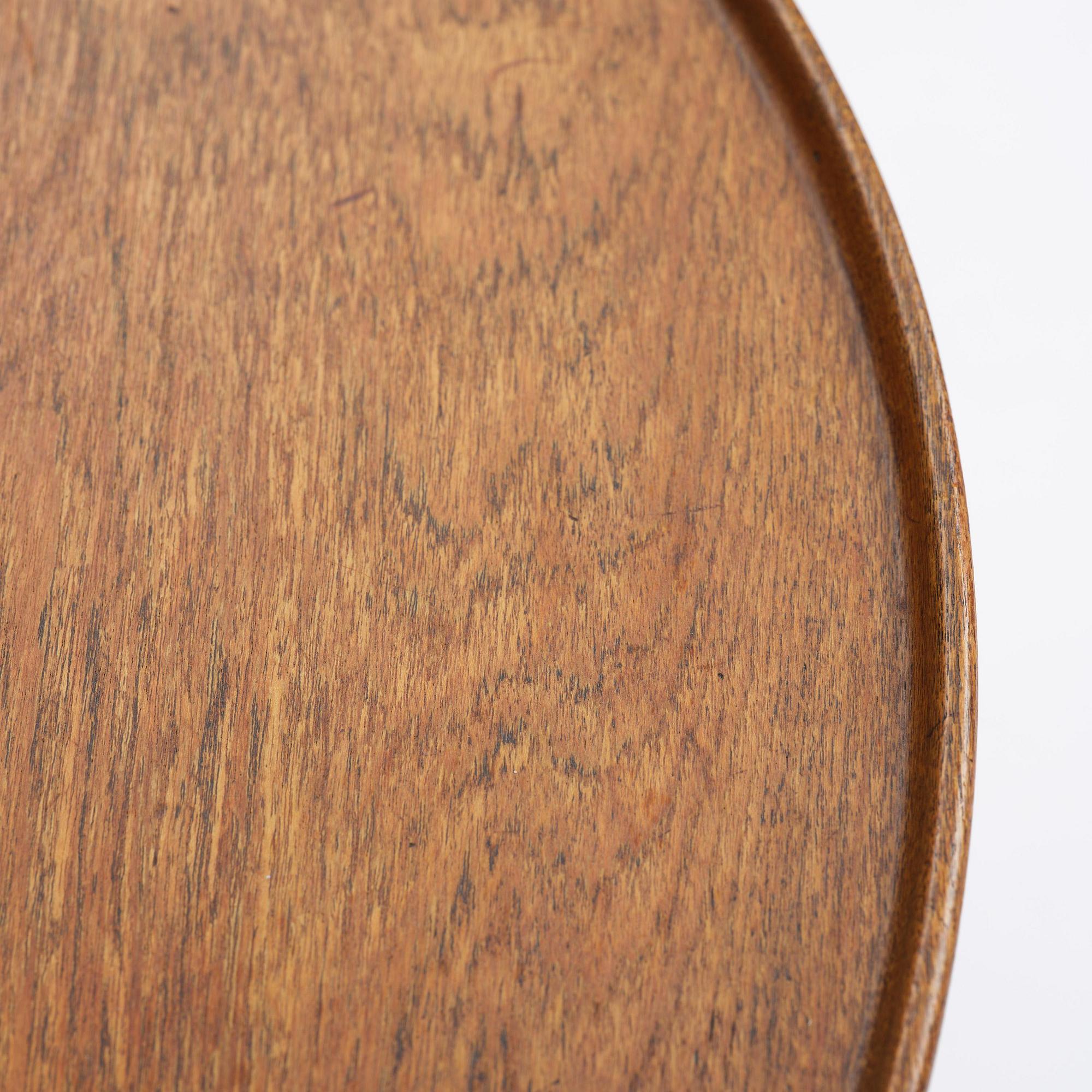 Ejner Larsen & Aksel Bender Madsen, a circular teak table model "1804", cabinetmaker Willy Beck, Copenhagen, 1950s.