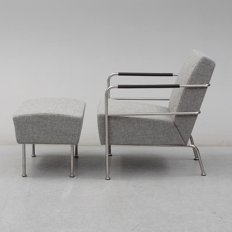 A 'Cinema' easy chair and ottoman by Gunilla Allard.