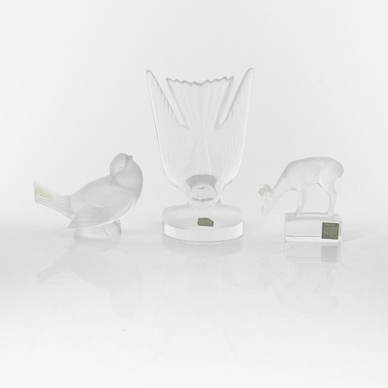 A group of the glass figurines, Lalique, France.