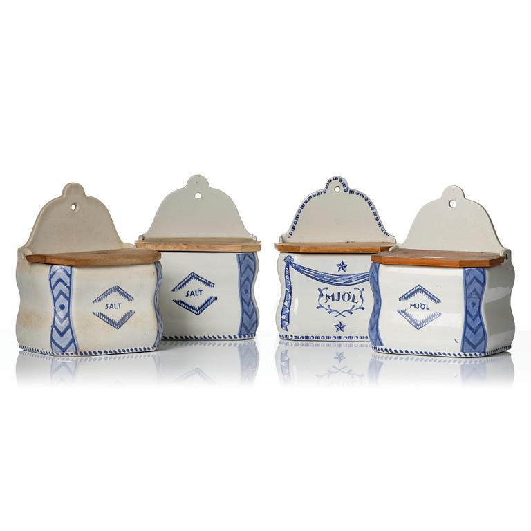Wilhelm Kåge, 30 ceramic spice jars, Gustavsberg, Sweden, 1917 an onwards.