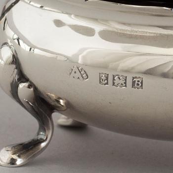 KRYDDSET, 4 delar, silver, Birmingham, England, 1919-51.