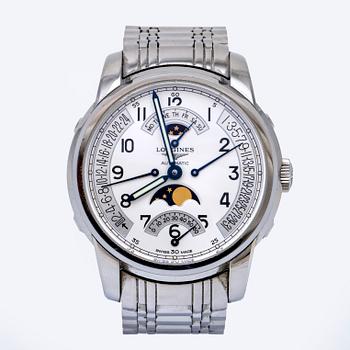 Longines Saint-Imier Moonphase Automatic SET L2.764.4.73.6, wristwatch 44 mm.