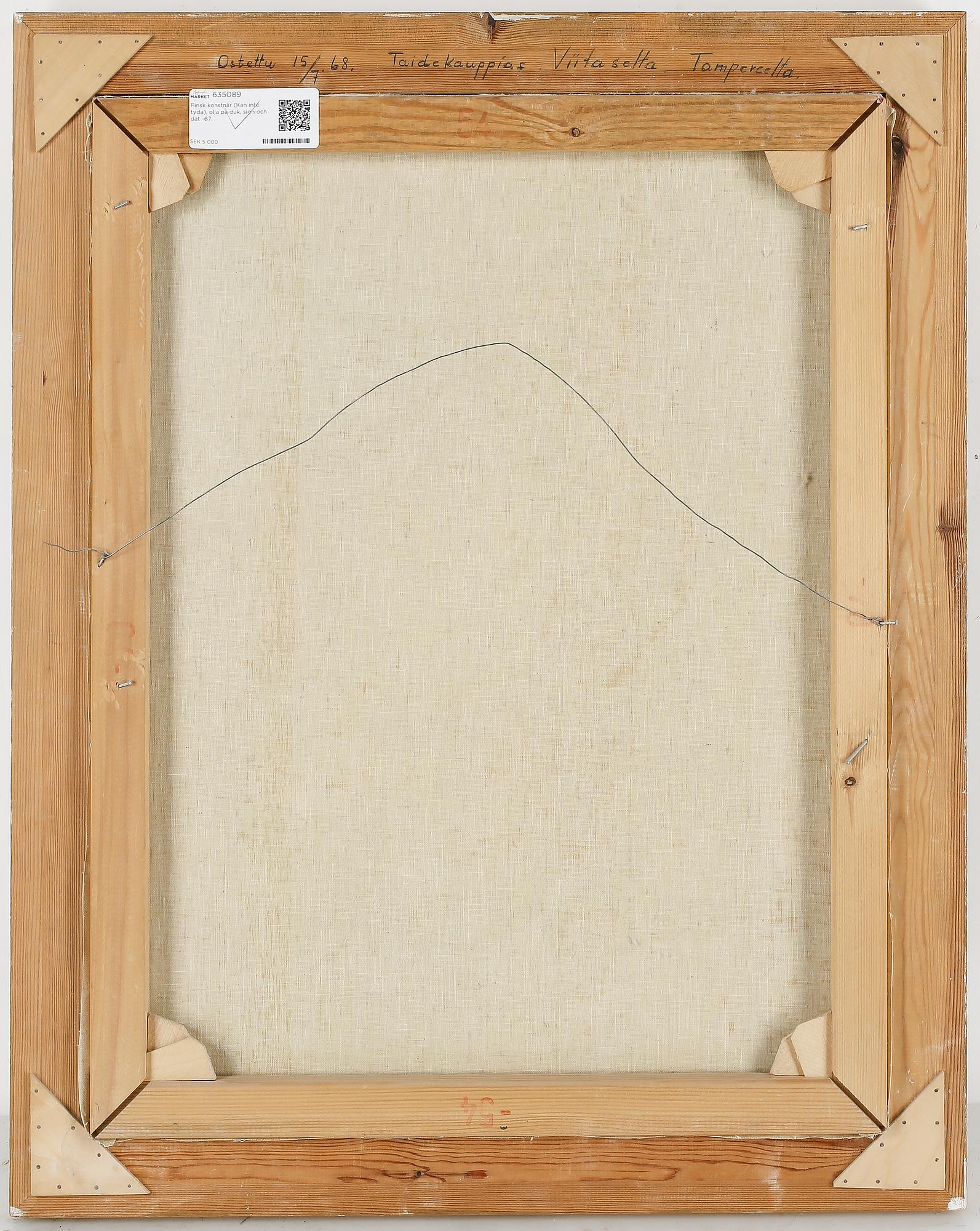 ORVO RAATIKAINEN, olja på duk, sign och dat -67.