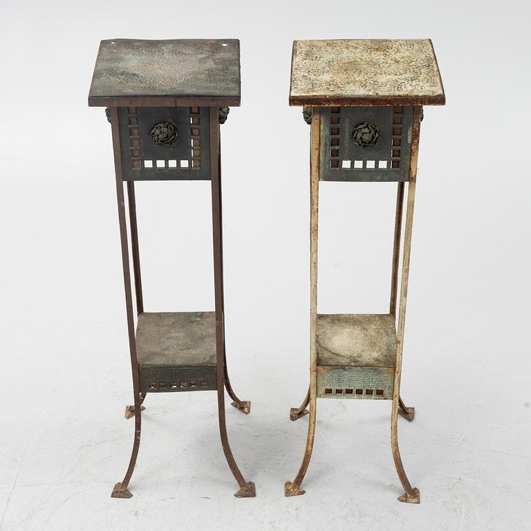 A pair of Art Nouveau pedestals, Austria-Hungary, early 20th Century.