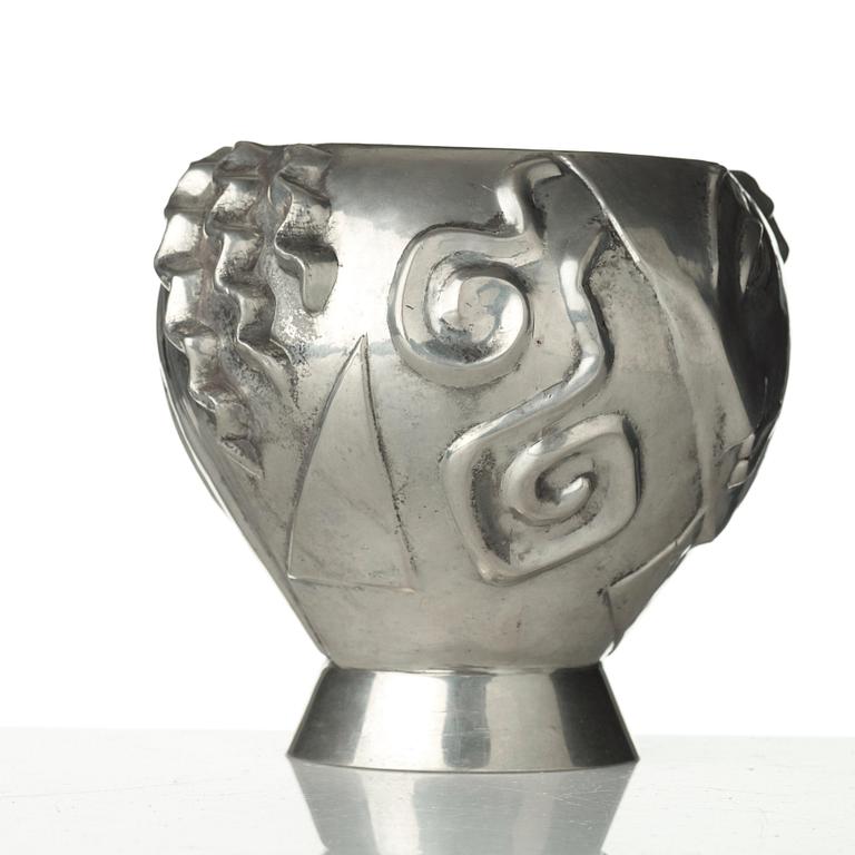 Anna Petrus, a pewter vase 'The Profile vase', Svenskt Tenn, Stockholm 1960.