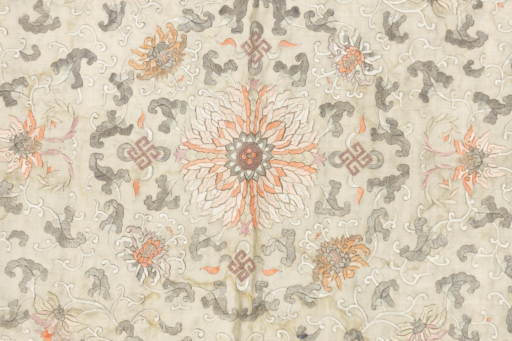 Silk embroidery, China, late Qing, circa 1900.