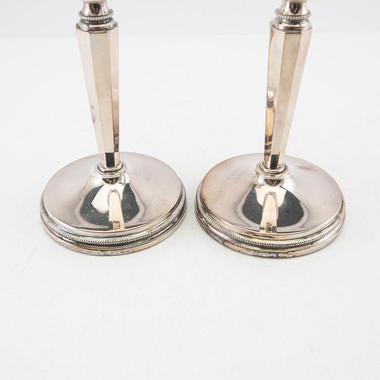 Eric Löfman, candlesticks 1 pair, silver MGAB Uppsala 1983.