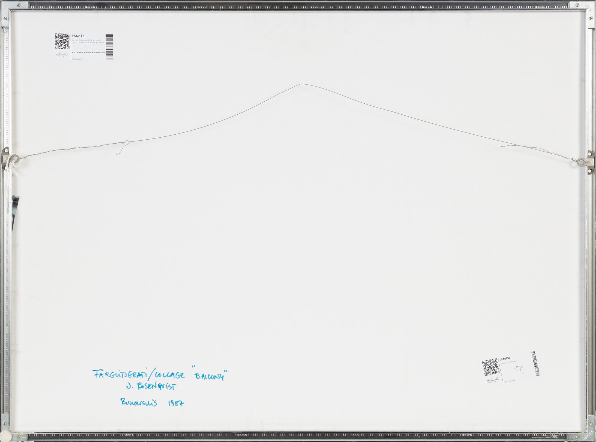 James Rosenquist, lithograph in colours and collage, 1979, signed 33/58.