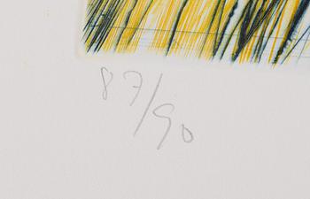 Ulf Trotzig, "King Sweeney", portfolio with nine colour etchings.