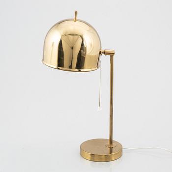 Eje Ahlgren, a pair of brass table lamps, model 'B-075', Bergboms, Sweden, 1960-70s.