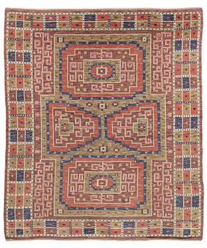 402. Märta Måås-Fjetterström, a carpet, 'Storkorset' ('Åhléns matta'), knotted pile, c. 380 x 322 cm, signed MMF.