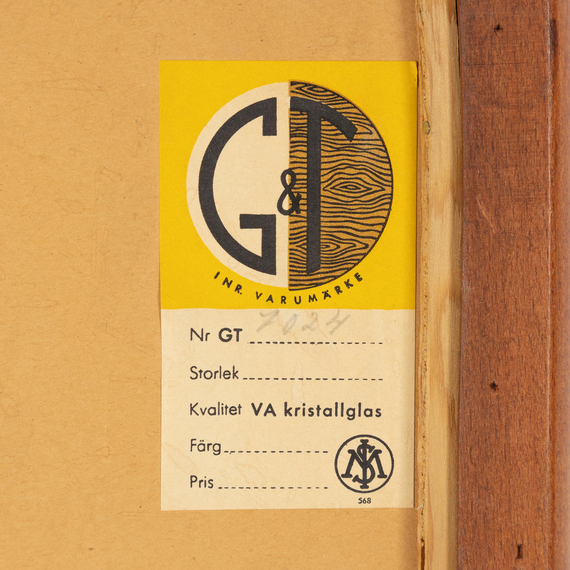 Spegel, Swedish Modern, Glas & Trä, Hovmantorp, 1900-talets mitt.