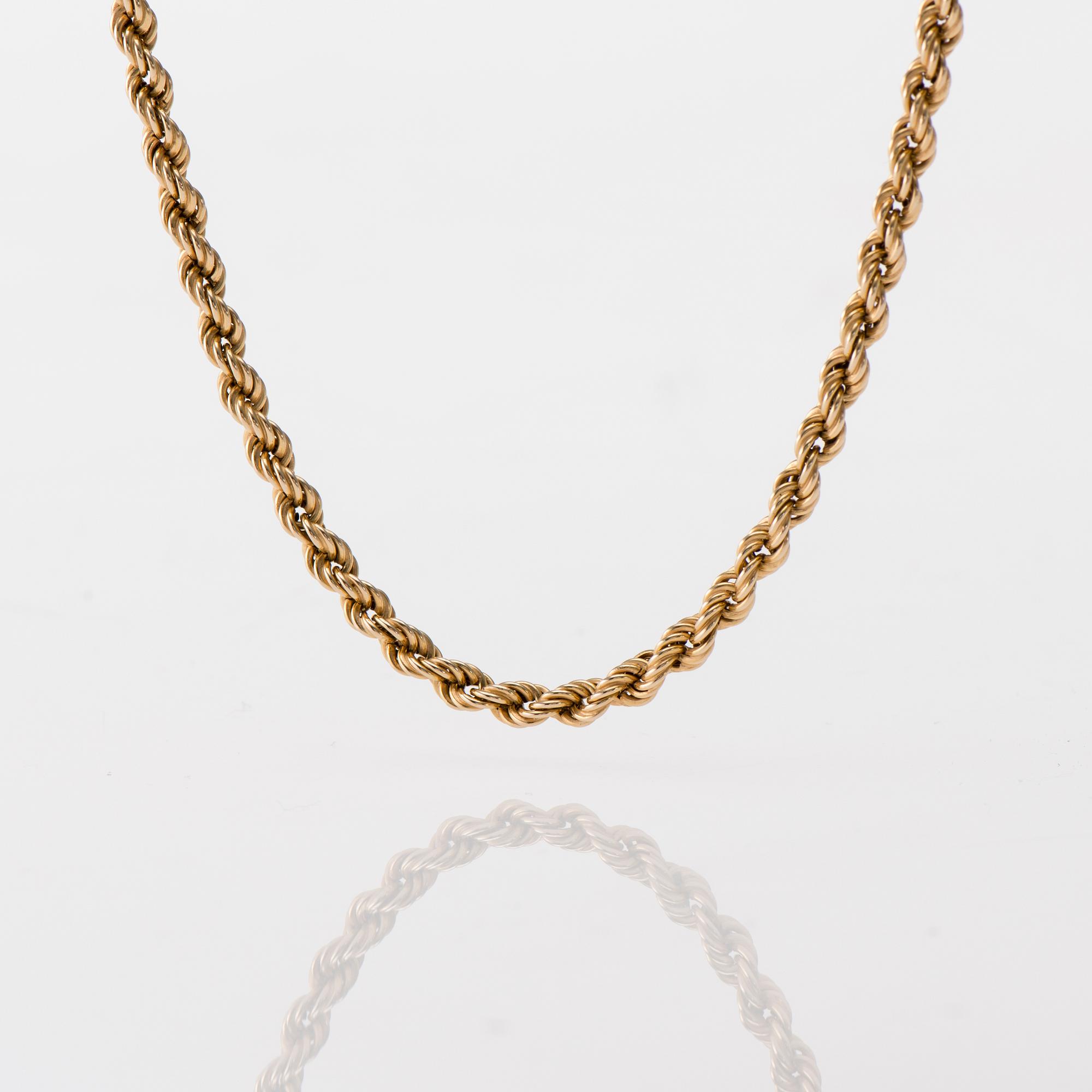 HALSKED, 14K guld. Vikt ca 14,3 g.