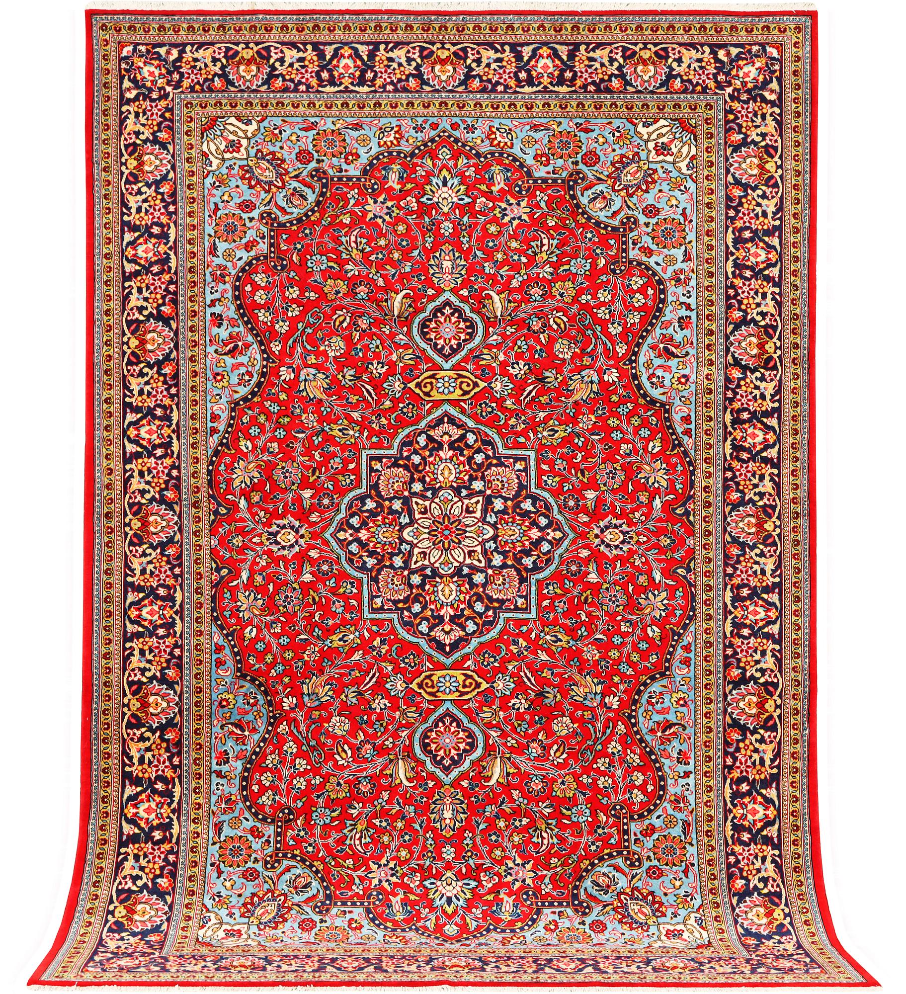 A Kashan carpet, c. 324 x 213 cm.