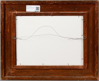 OKÄND KONSTNÄR, olja på plåt, monogramsignerad, 1800-tal.