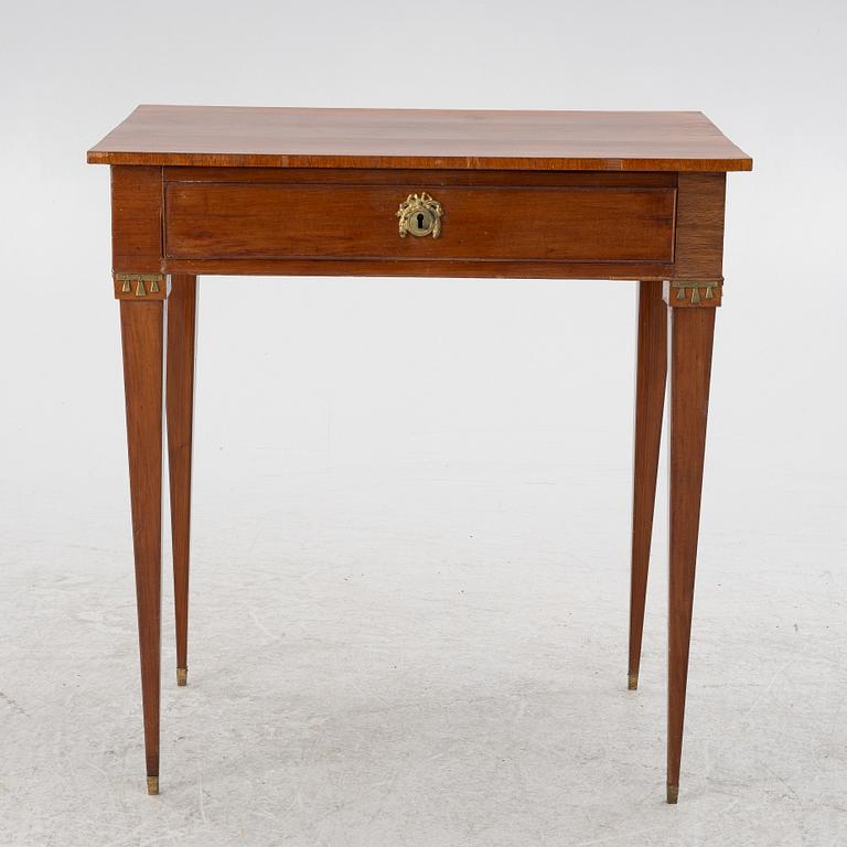 A gustavian style sewing table, 19th Century.
