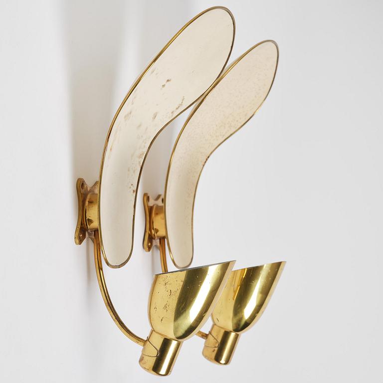 Carl-Axel Acking, a pair of wall lamps model 5029, Bröderna Malmströms Metallvarufabrik, Malmö, 1950s.
