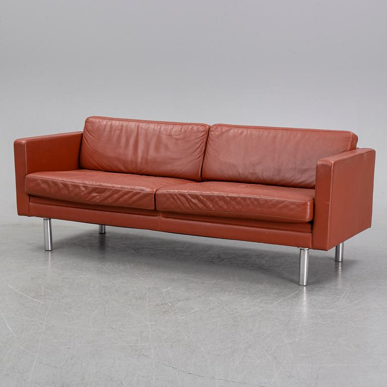 A leather sofa, JOC Vetlanda, second half of the 20th century.
