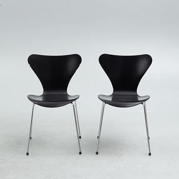 Arne Jacobsen, 7 'Serie 7' chairs, Fritz Hansen 20th century.