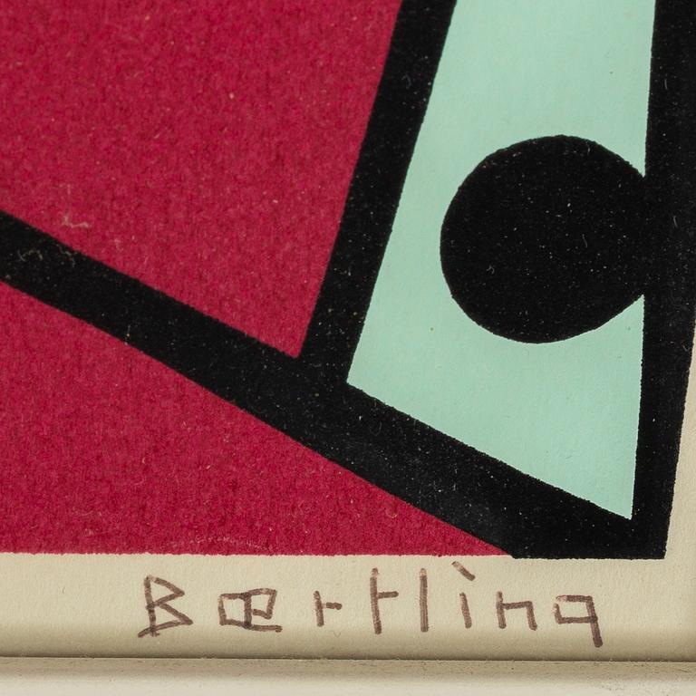 OLLE BAERTLING, färgserigrafi signerad, daterad 1949-68 och numrerad 52/300.