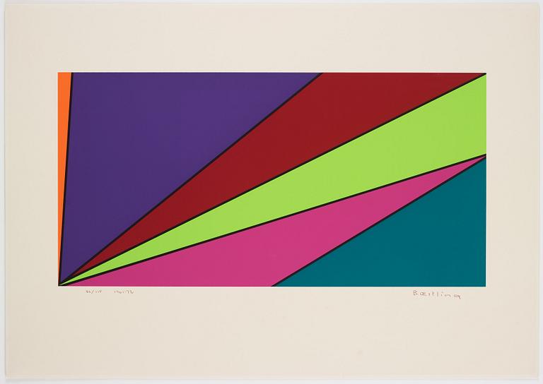 Olle Bærtling, färgserigrafi på kartong. Signerad och numrerad 86/110.