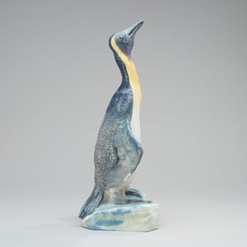 An Alf Wallander porcelain figure of a penguin, Rörstrand 1897.