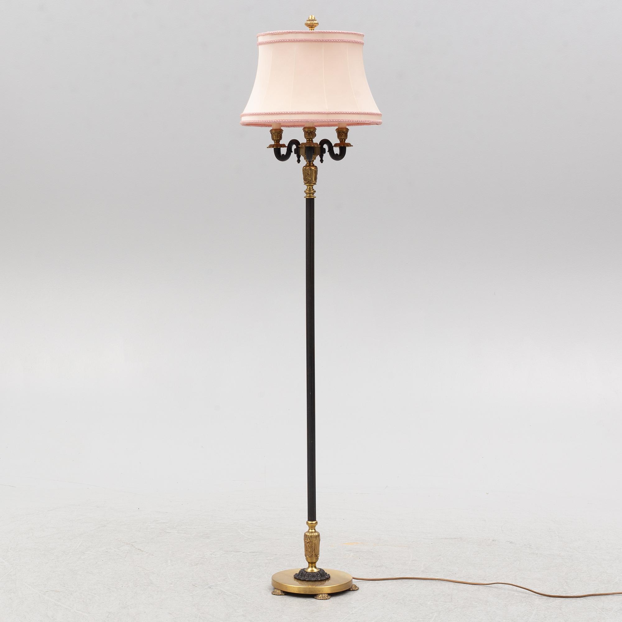 Einar Bäckström's Metal Goods Factory, floor lamp, model 5502, circa mid-20th century.