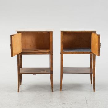 A pair of bedside tables, 1920's/30's.