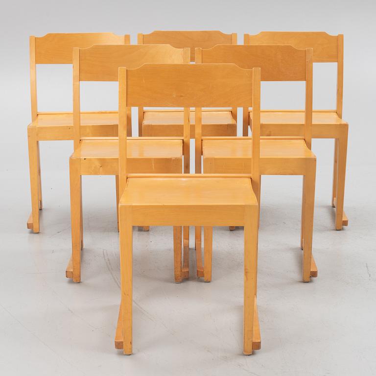 Sven Markelius, chairs 6 pcs., "The Orchestra Chair",