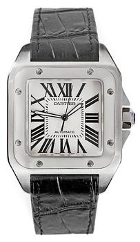 1330. A Cartier Santos 100 gentleman's wrist watch, 2004.