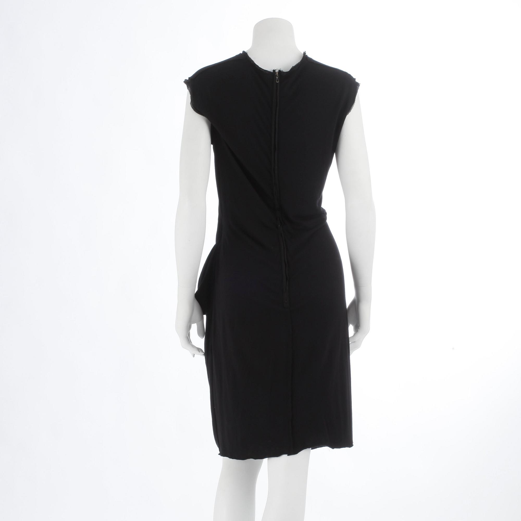 LANVIN, a black wool dress.