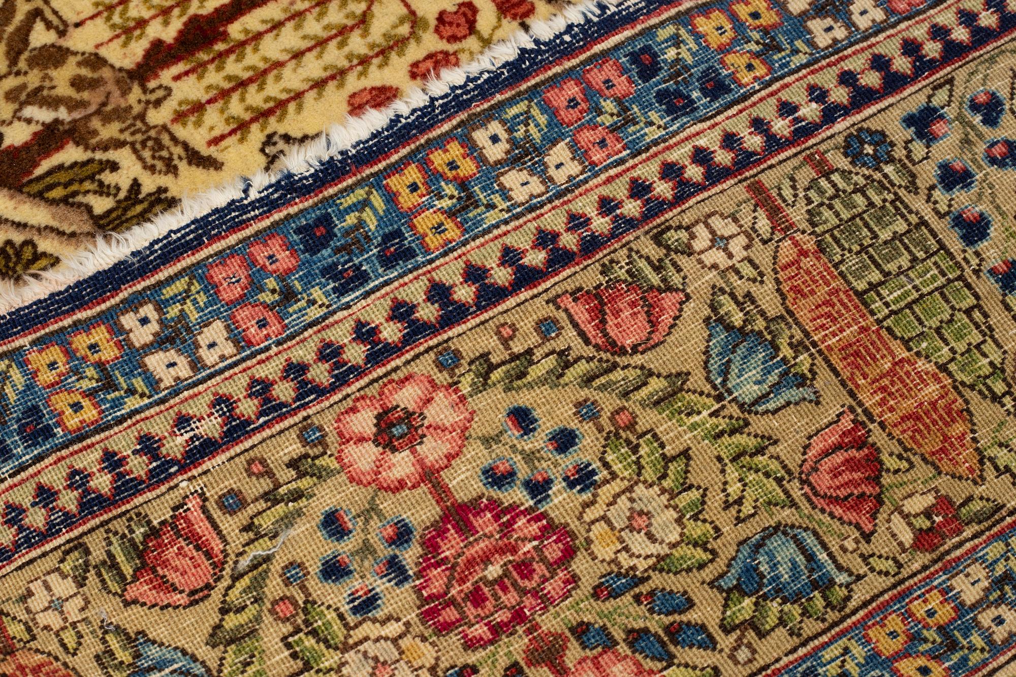 Matto, semi-antique Kashan, probably, ca 192 x 134 cm.
