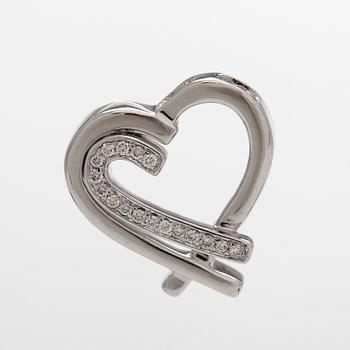 Pendant, 14K white gold, brilliant-cut diamonds.