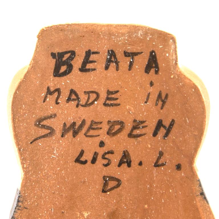 Two Lisa Larson figurins 'Beata and Charlotta' for Gustavsberg, Sweden.