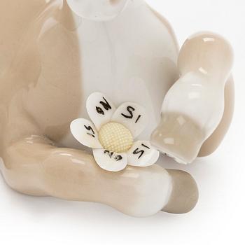 Lladró, figuriner, 2 st, porslin, Donkey in Love och Trumpeting Elephant.