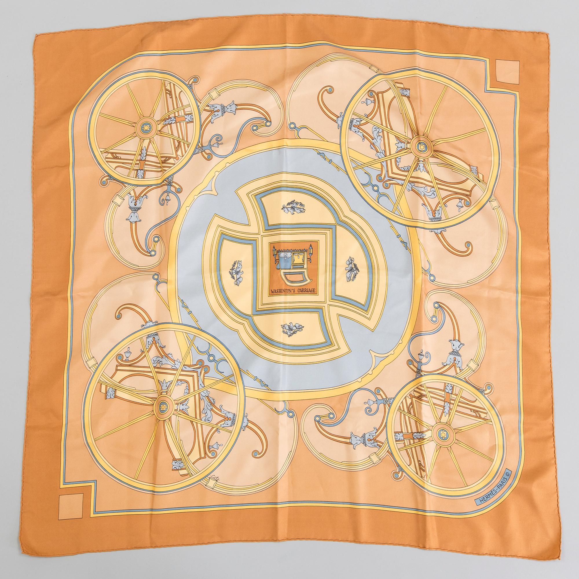 HERMÉS, "Washington's Carriage", scarf.