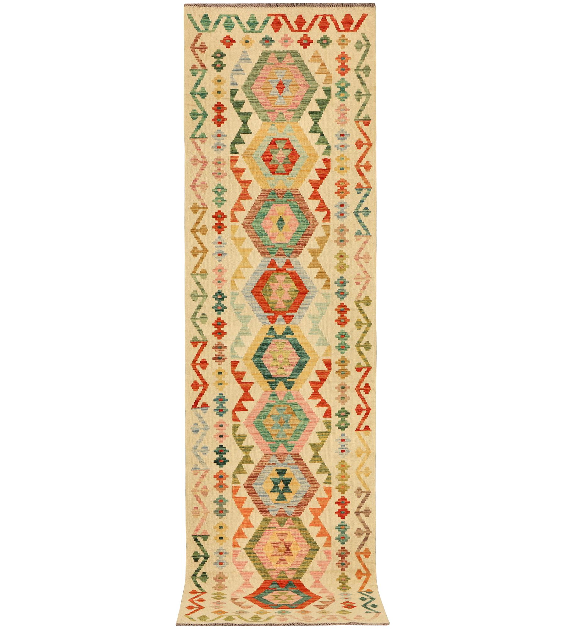 A Kilim runner carpet, c. 291 x 77 cm.