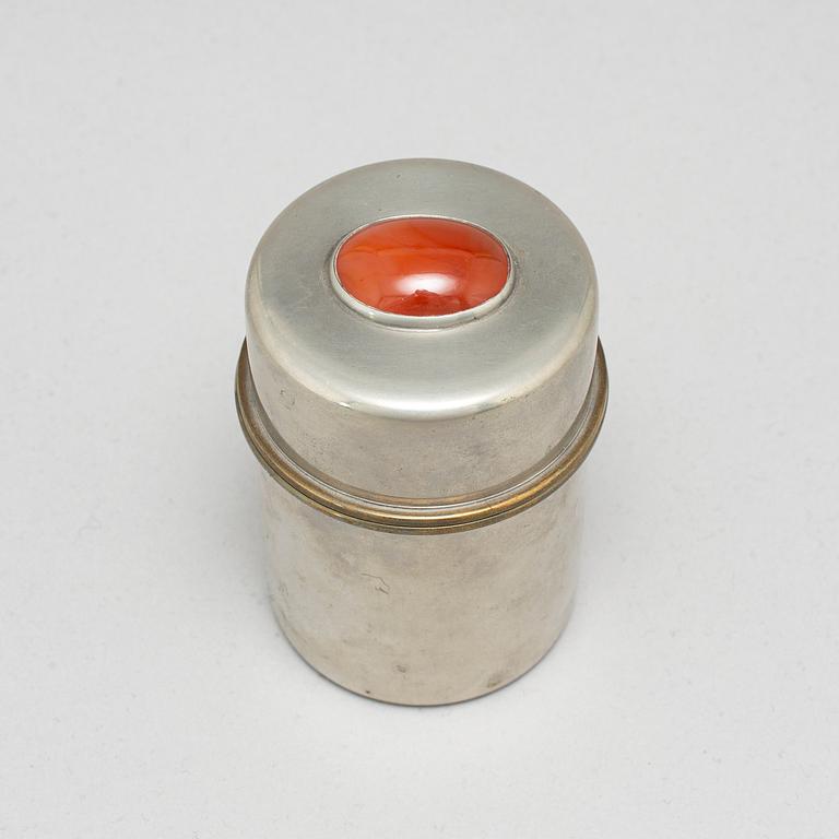 ESTRID ERICSON, a lidded pewter jar from Svenskt Tenn, Stockholm, 1964.